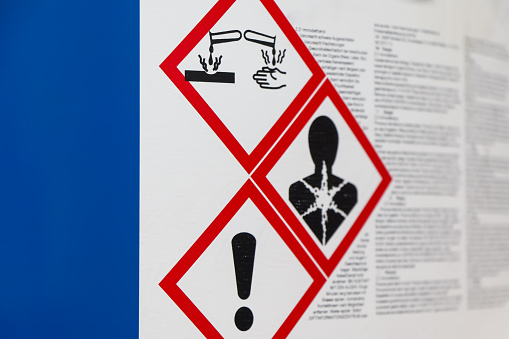 symbol on the chemical tank in industry