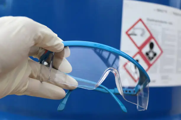 Photo of Glasses can prevent chemicals in the laboratory