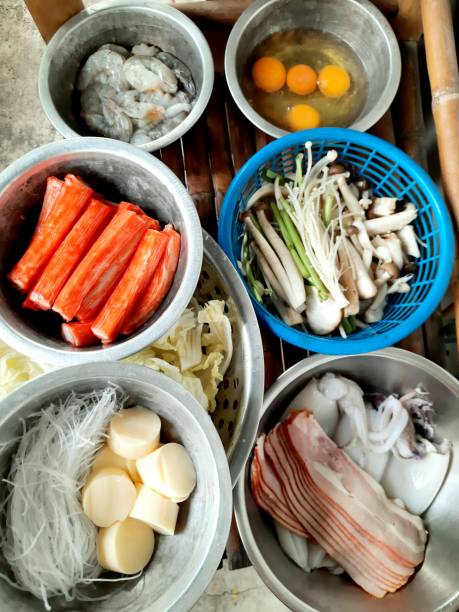 istock Preparing ingredients for Sukiyaki soup. 1348079453