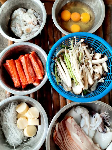 istock Preparing ingredients for Sukiyaki soup. 1348079454