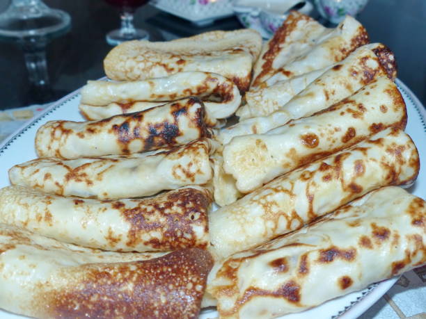 istock Traditional russian blini. Pancakes. Pancake week. 1348087717
