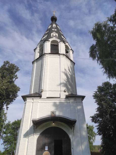 istock Ancient Orthodox churches in Russia, Ivanovo region. Nature and structures. 1348093274