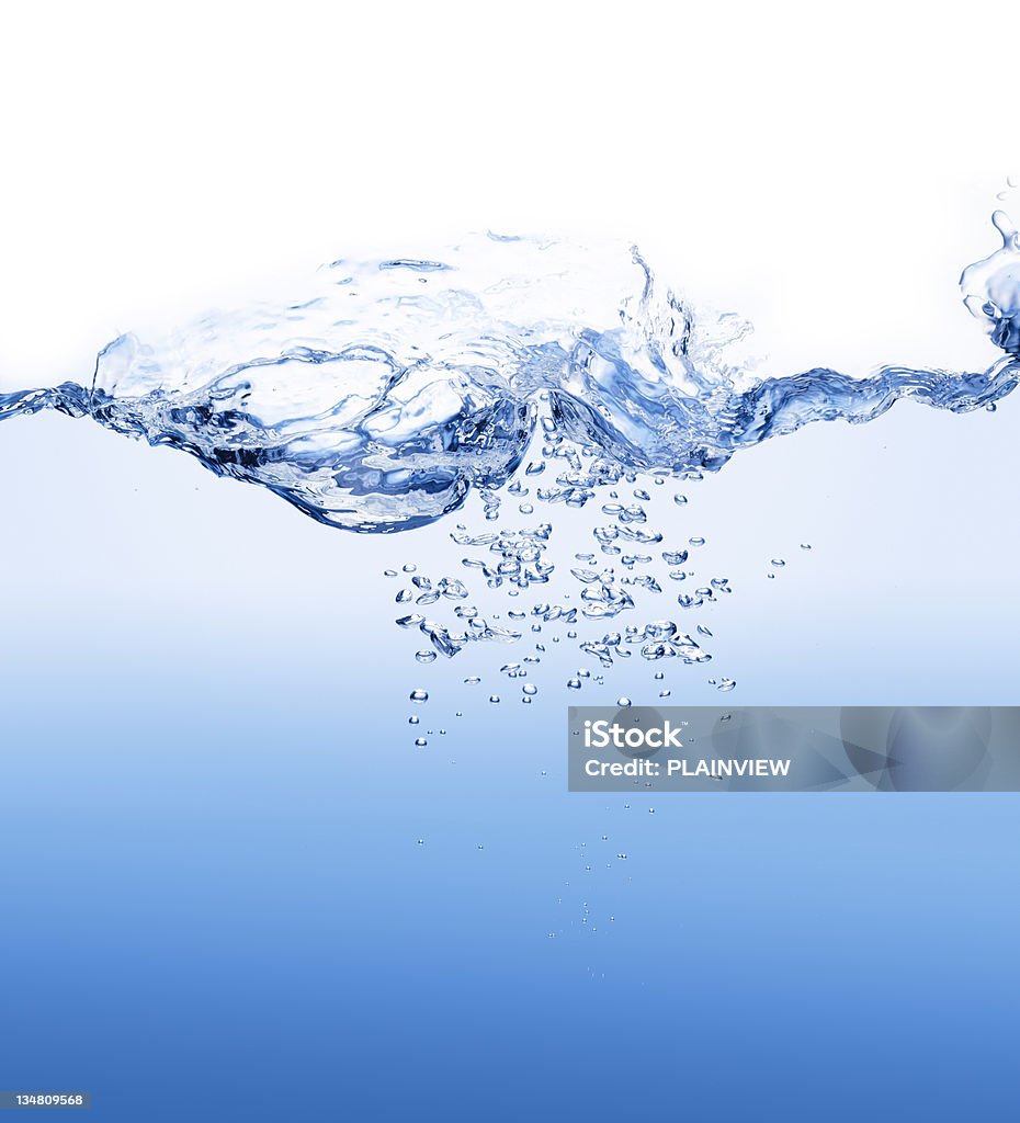 Splash w blue - Zbiór zdjęć royalty-free (Woda)