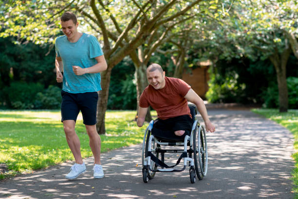 istock Two Friends Exercising in the Park 1348095793