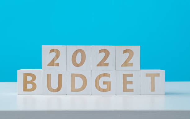 istock Number 2022 and word budget on block shape 1348098787