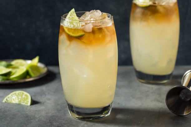 istock Refreshing Boozy Rum Dark and Stormy Cocktail 1348100288