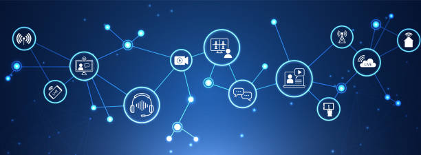 istock Streaming live background, online video stream icon, world digital internet TV banner design 1348104664