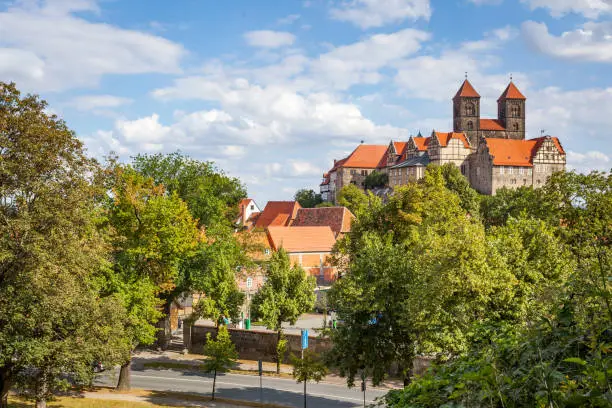 View with Quedlinburg Abbey, Germany