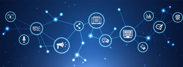 istock public relations icon concept: PR or media relations or marketing and publicity symbols. EPS 10 1348110004