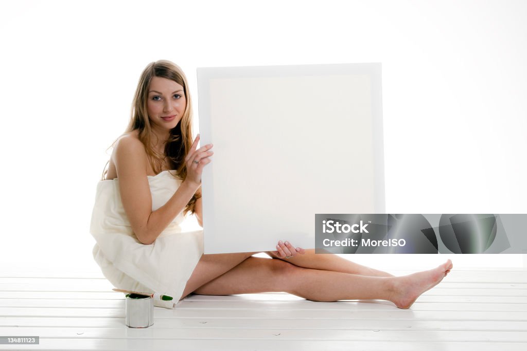 Chica rubia con espacio en blanco - Foto de stock de Sensualidad libre de derechos