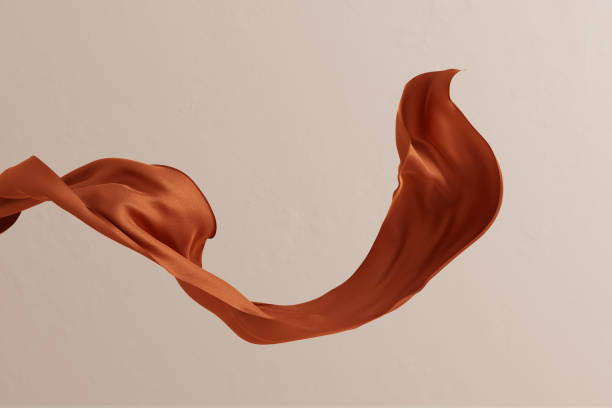 istock Elegant Floating silk textile in air, cloth dynamic abstract background, fabric fly 3d rendering 1348111271
