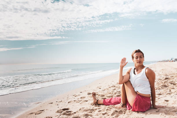 istock Woman doing the goddess pose 1348114349