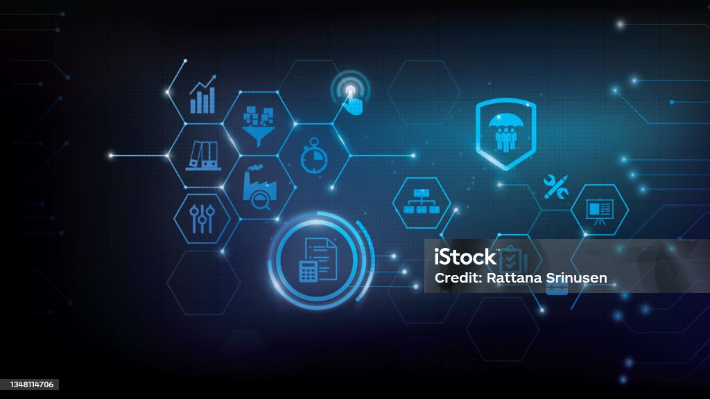 Operations Based Graphics Operations Management Vector Illustration Blue Concept Related To ...