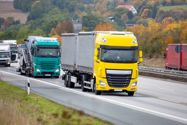 istock Truck on a highway 1348117045