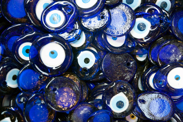 istock Evil eye bead, charm, talisman, amulet, spell. 1348119411