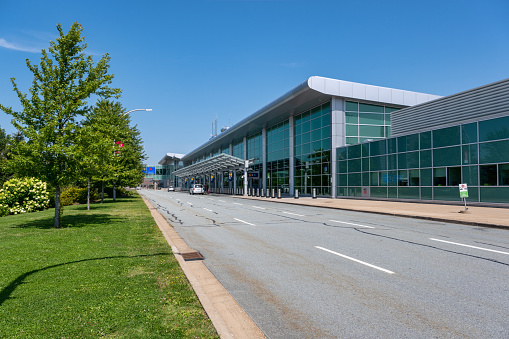 Goffs, Nova Scotia, Canada - 13 August 2021: Halifax Stanfield International Airport Building