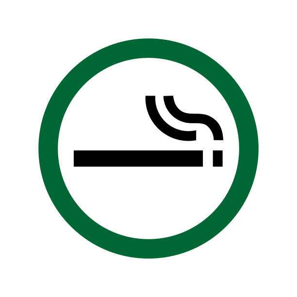 знак курения на белом фоне - smoking sign stock illustrations