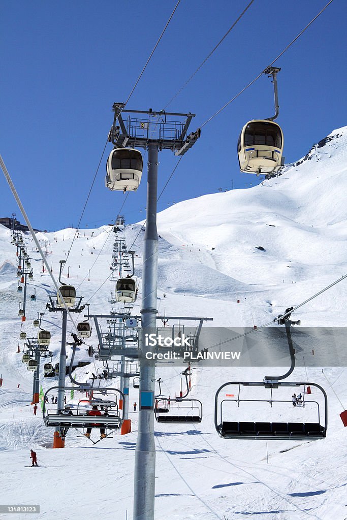 Stau auf Schnee - Lizenzfrei Alpen Stock-Foto