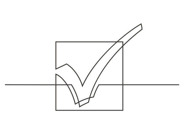 ilustraciones, imágenes clip art, dibujos animados e iconos de stock de signo línea de rectángulo ok - voters agree