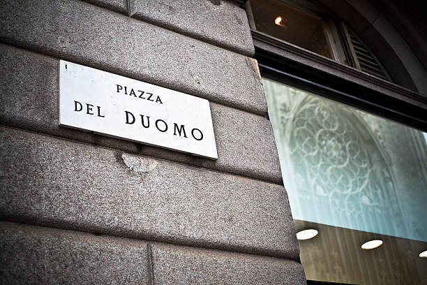 istock Piazza del Duomo street sign 134813315