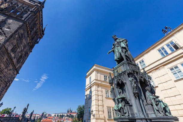 istock Architecture and Statues at Charles Bridge, Prague. 1348133660