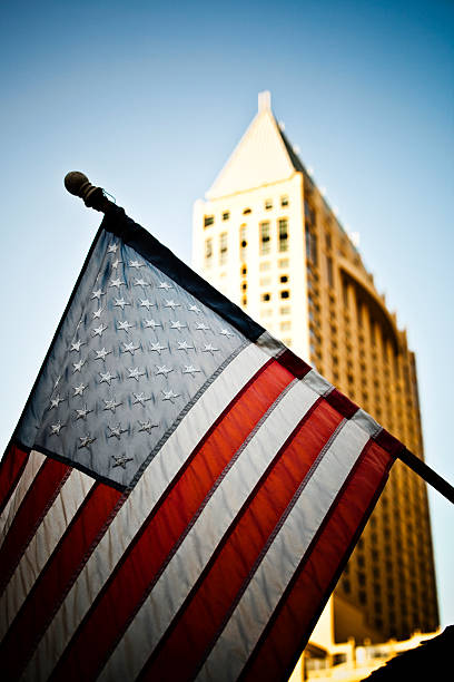 American flag in San Diego