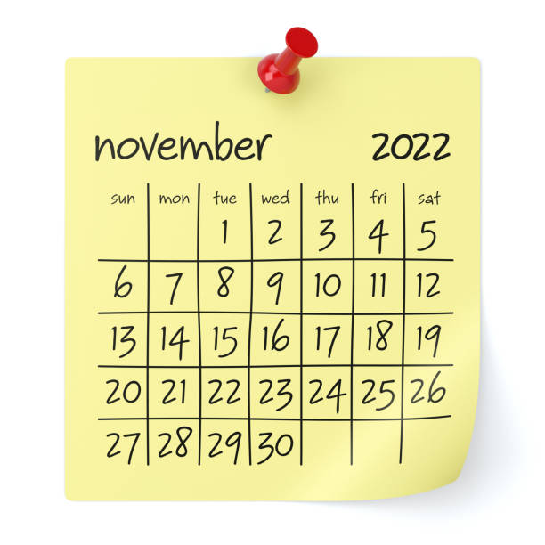 November 2022 Calendar stock photo