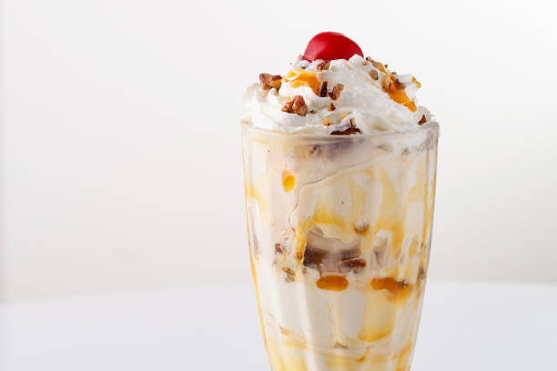 istock Caramel pecan ice cream sundae 1348136349