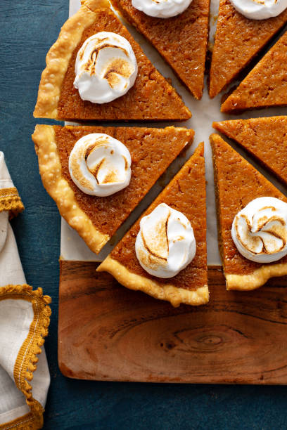 istock Sweet potato pie with marshmallow topping 1348136424