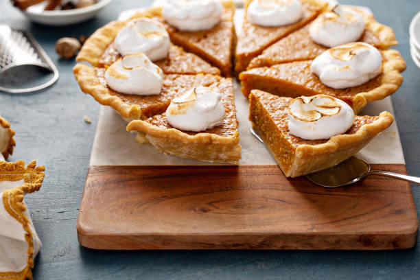 istock Sweet potato pie with marshmallow topping 1348136579