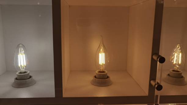 istock Light bulbs with different colors due to different heat radiation 1348140237