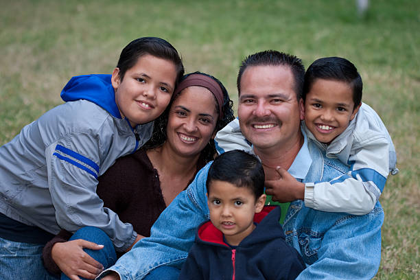 istock Family of five 134814107