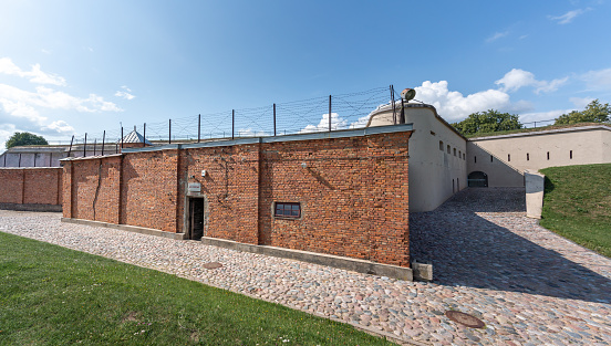 Kaunas, Lithuania - Jul 26, 2019: Ninth Fort former soviet prison and nazi place of execution - Kaunas, Lithuania