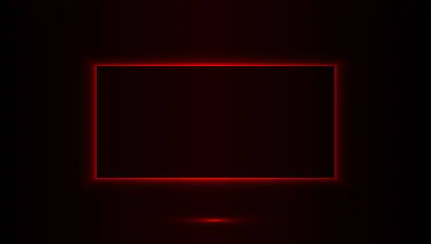 Vector illustration of Red display abstract technology future interface hud