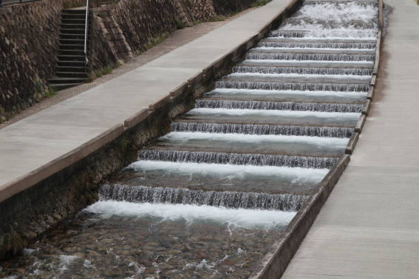 Scenery of the Sumiyoshi River in Higashinada Ward, Kobe City