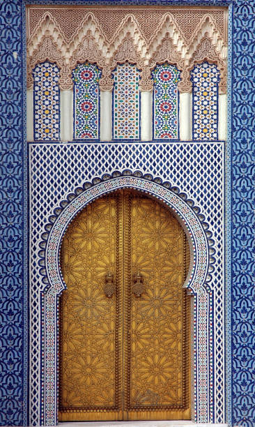 istock The traditional and handcrafted door in Morocco 1348152976