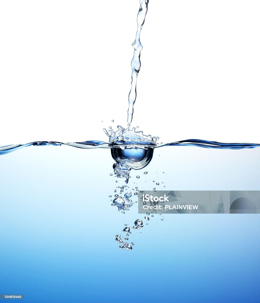 Bolhas na água azul - Foto de stock de Limpar - Atividade Móvel royalty-free