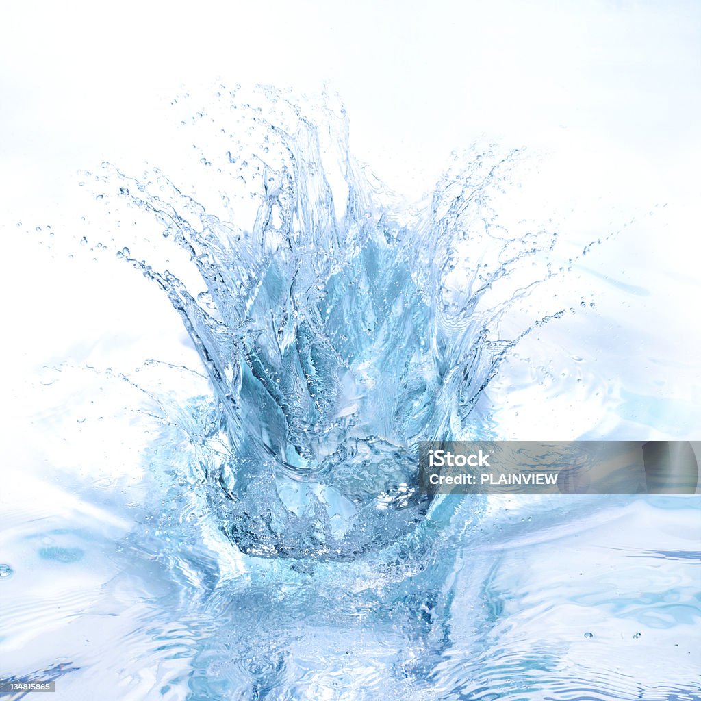 Big splash in blu - Foto stock royalty-free di Acqua