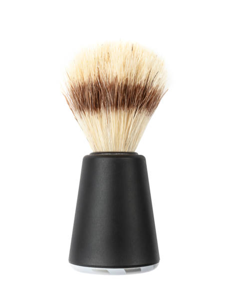 istock Shaving brush isolated on white background. 1348168255
