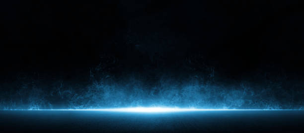 istock Dark street asphalt abstract dark blue background, 1348169038