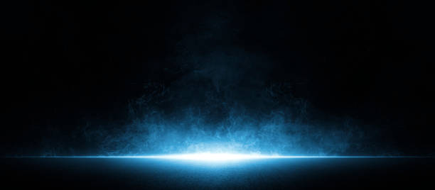 istock Dark street asphalt abstract dark blue background 1348169045
