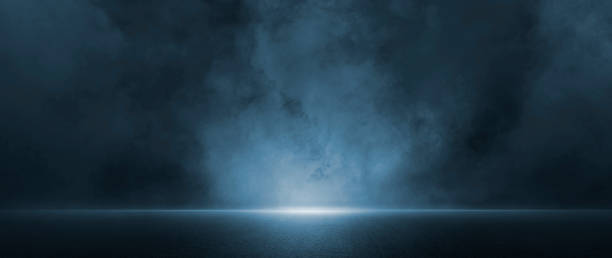 Dark street, asphalt abstract dark blue background,