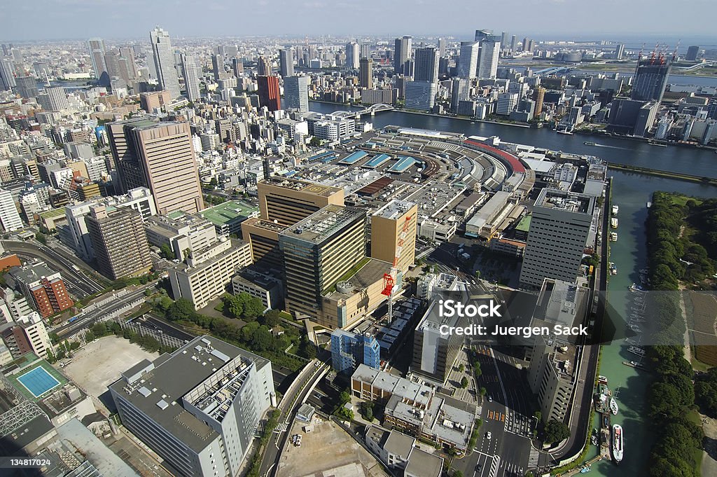 Zatoka Tokijska Skyline - Zbiór zdjęć royalty-free (Antena)