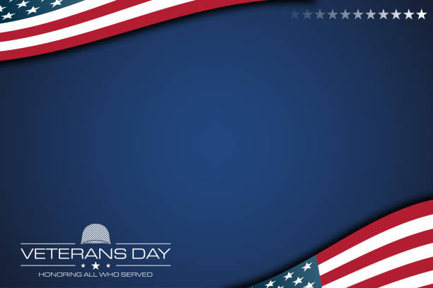ilustraciones, imágenes clip art, dibujos animados e iconos de stock de fondo de imagen vectorial para las celebraciones del día de los veteranos con la bandera estadounidense y el área de espacio de copia. adecuado para colocar en contenido con ese tema. - patriotism