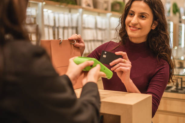 istock Paying by card for the approach 1348173256