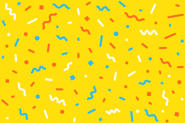 confetti seamless background. can be used for celebration, advertisement, christmas, new year, holiday, carnival festivity, valentine’s day, national holiday, etc. - confetti stock illustrations