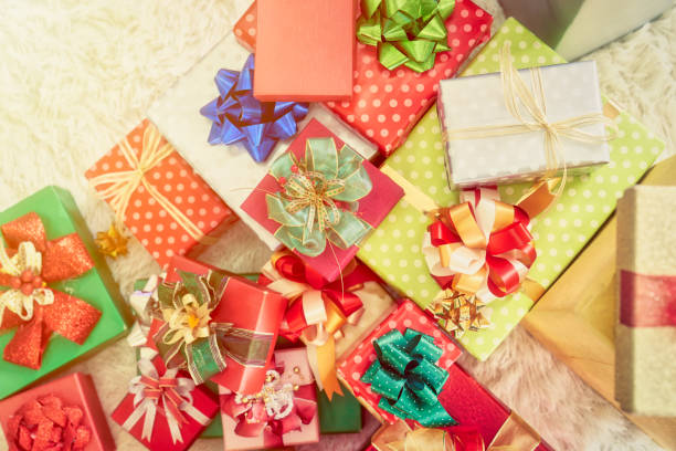 istock Gift boxes in christmas event for celebrate time 1348192381
