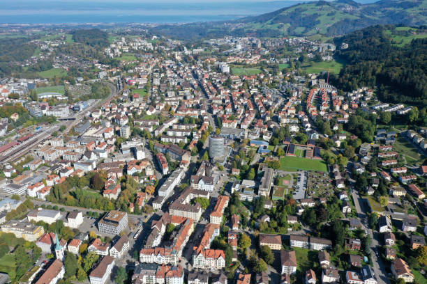 istock St.Gallen City View with Bodensee 1348196391