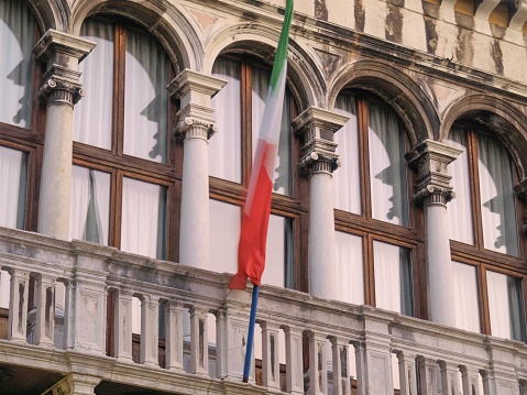 Italian Flag in Venice