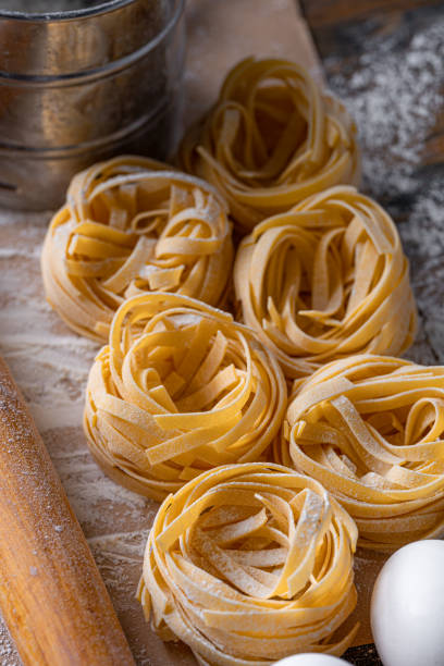istock Homemade fettuccine pasta 1348202319
